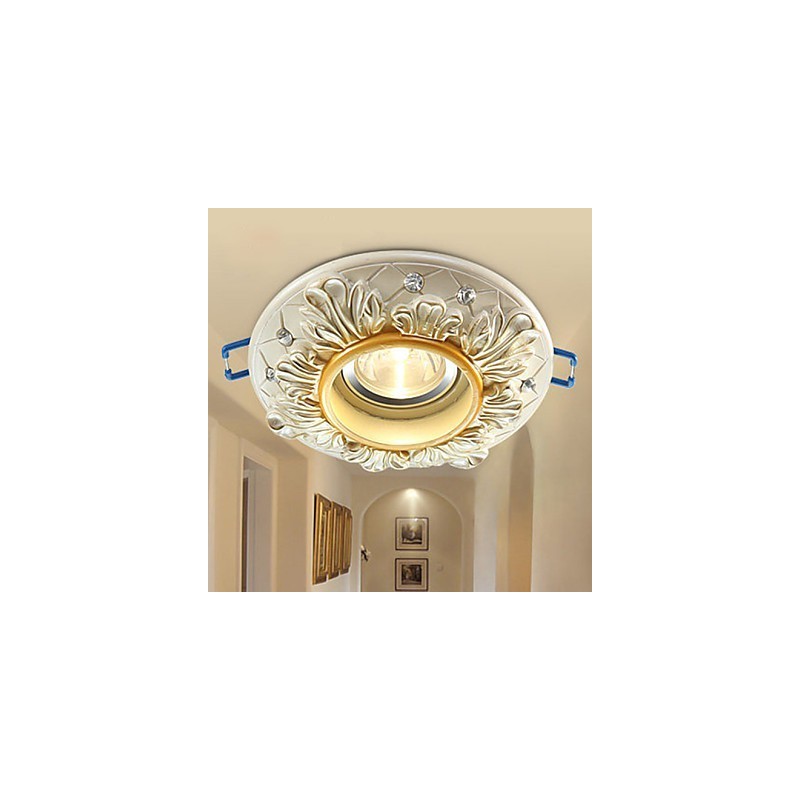 Lámpara de techo de tubo estilo europeo rural de 10 x 3,5 cm con luz de cúpula absorbente
