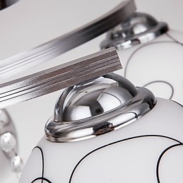 Lámpara de araña moderna de cristal Living de 8 luces