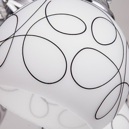 Lámpara de araña moderna de cristal Living de 8 luces