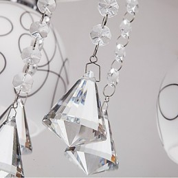 Lámpara de araña moderna de cristal Living de 8 luces