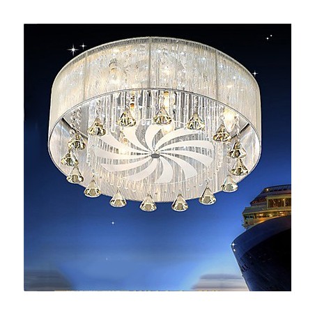 Lámpara de cristal moderna contemporánea de montaje al ras Lámpara de cristal moderna contemporánea de montaje al ras