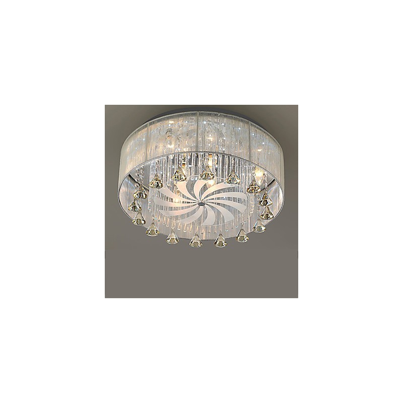 Lámpara de cristal moderna contemporánea de montaje al ras