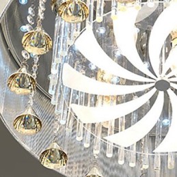 Lámpara de cristal moderna contemporánea de montaje al ras