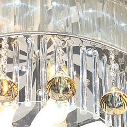 Lámpara de cristal moderna contemporánea de montaje al ras