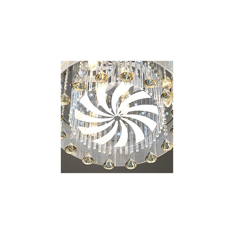 Lámpara de cristal moderna contemporánea de montaje al ras