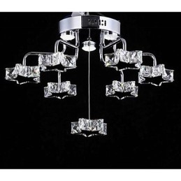 Lámpara empotrada moderna de 7 luces de acero inoxidable galvanizado