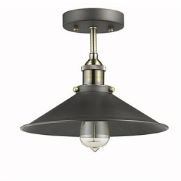 Lámpara de techo vintage mini Edison de 1 luz y montaje empotrado de metal