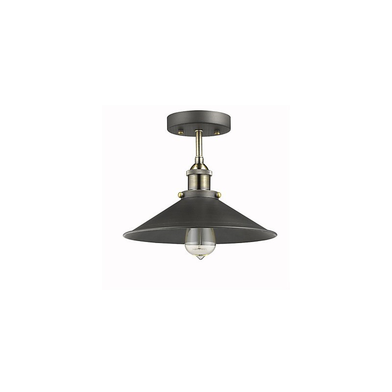 Lámpara de techo vintage mini Edison de 1 luz y montaje empotrado de metal