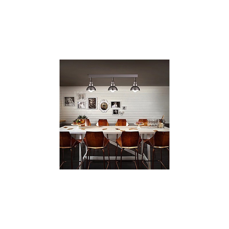 Lámpara de techo empotrada Trinal con marco de aluminio y vidrio blanco, moderna y a la moda.
