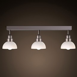 Lámpara de techo empotrada Trinal con marco de aluminio y vidrio blanco, moderna y a la moda.