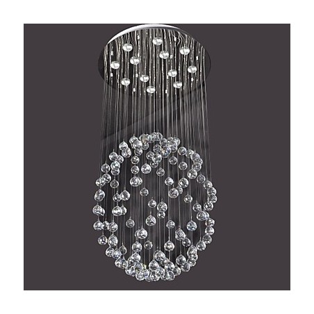 Lámpara de techo moderna contemporánea de metal cromado y cristal Lámpara de techo moderna contemporánea de metal cromado y cristal