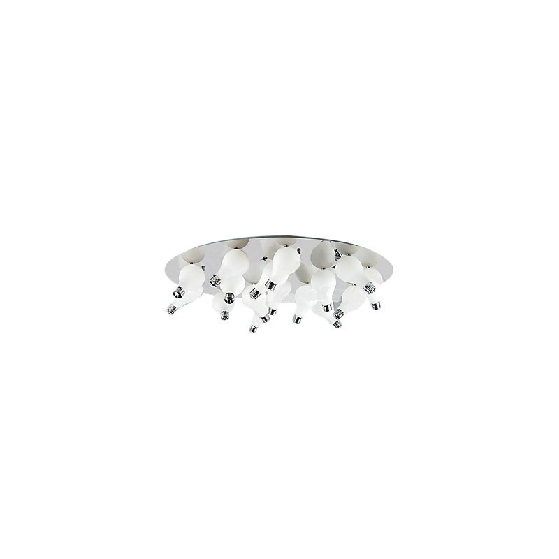 Lámpara de techo moderna con 12 luces redondas (base G4)