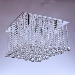 Lámpara de techo de cristal moderna y contemporánea de metal