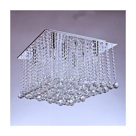 Lámpara de techo de cristal moderna y contemporánea de metal Lámpara de techo de cristal moderna y contemporánea de metal