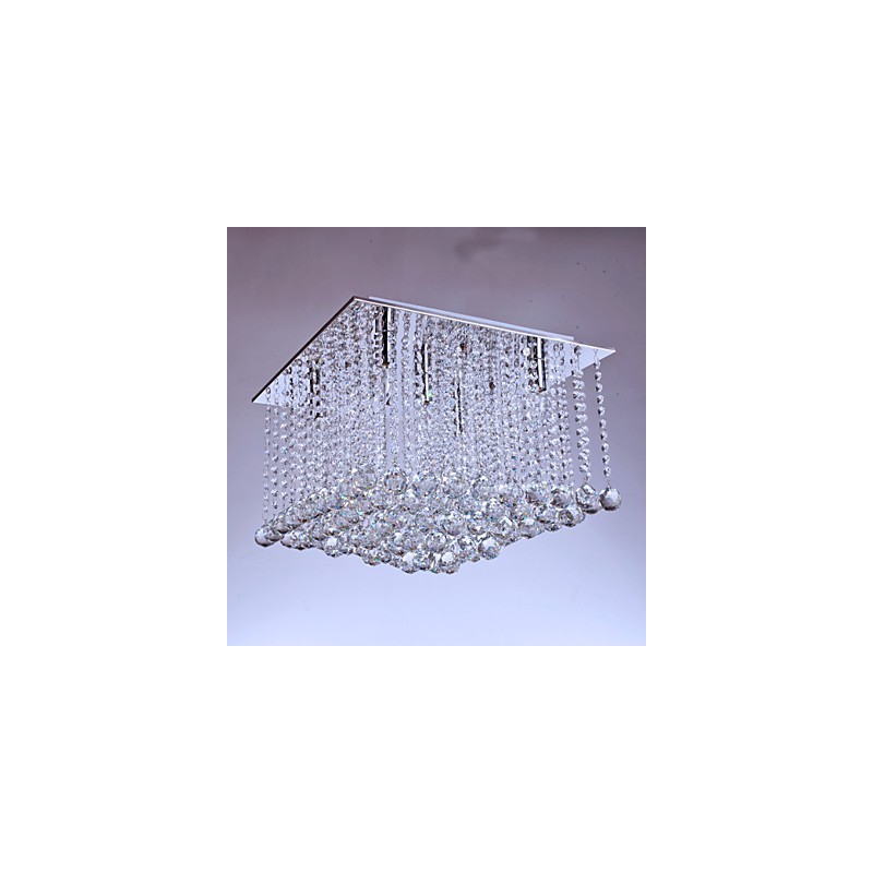 Lámpara de techo de cristal moderna y contemporánea de metal