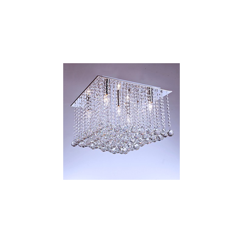 Lámpara de techo de cristal moderna y contemporánea de metal