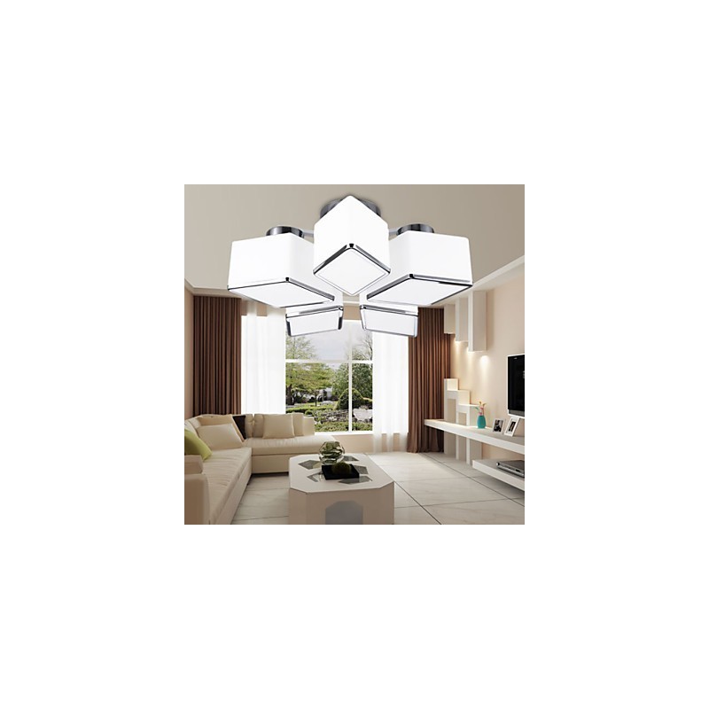 Lámpara de cristal contemporánea moderna de montaje al ras