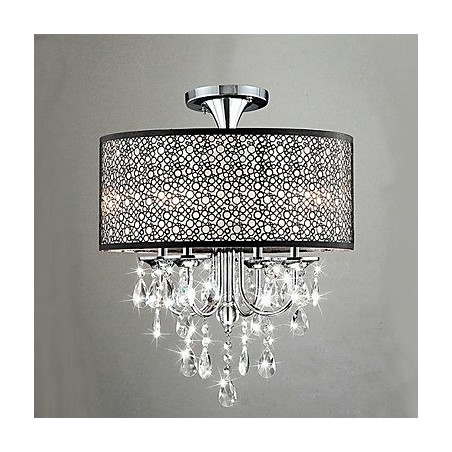 Lámpara empotrada clásica tradicional de cristal y metal Lámpara empotrada clásica tradicional de cristal y metal