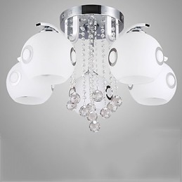 Lámpara de cristal moderna contemporánea de montaje al ras