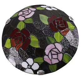 Lámpara de techo infantil mediterránea dulce absorbente rosa de 50 cm de diámetro