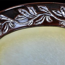 Lámpara de techo de cristal blanco y amarillo, resina, talla plateada, estilo clásico europeo.