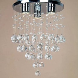 Lámpara empotrada de cristal de 3 luces