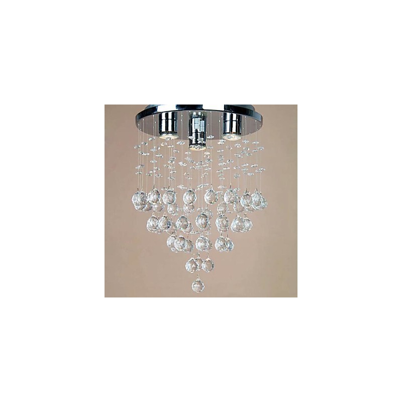 Lámpara empotrada de cristal de 3 luces