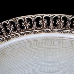 Lámpara de techo de color marrón oscuro con diseño de resina de vidrio tallado, estilo clásico europeo