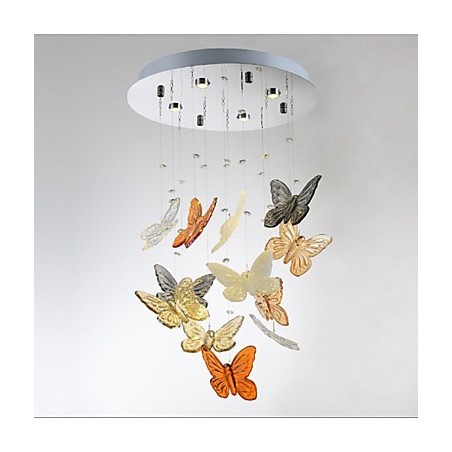 Lámpara de cristal circular mariposa lámpara de cristal 4 Lámpara de cristal circular mariposa lámpara de cristal 4