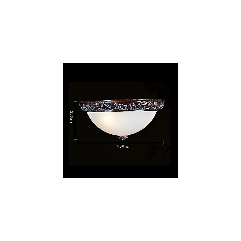 Lámpara de techo de cristal, resina, talla plateada, estilo clásico europeo