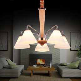 Lámpara empotrada estilo mini moderna contemporánea de madera y bambú