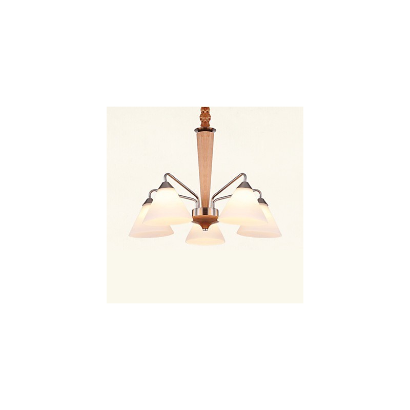 Lámpara empotrada estilo mini moderna contemporánea de madera y bambú