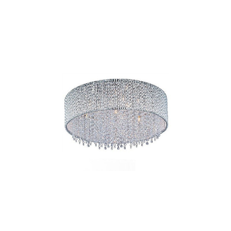 Lámpara de techo de cristal con 10 luces