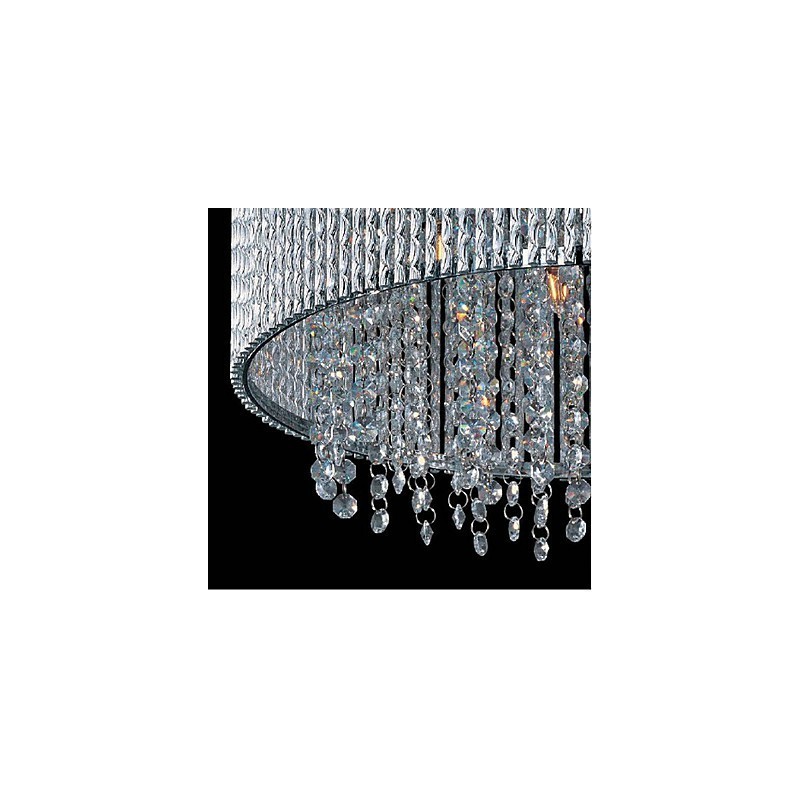 Lámpara de techo de cristal con 10 luces