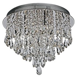 Lámpara de techo empotrada de cristal cromado contemporáneo moderno