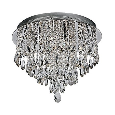 Lámpara de techo empotrada de cristal cromado contemporáneo moderno