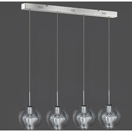 Lámpara colgante moderna, contemporánea, tradicional, clásica, de metal cromado, para niños, 4 luces