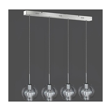 Lámpara colgante moderna, contemporánea, tradicional, clásica, de metal cromado, para niños, 4 luces Lámpara colgante moderna, contemporánea, tradicional, clásica, de metal cromado, para niños, 4 luces