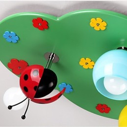 Lámpara de techo moderna contemporánea de madera y bambú