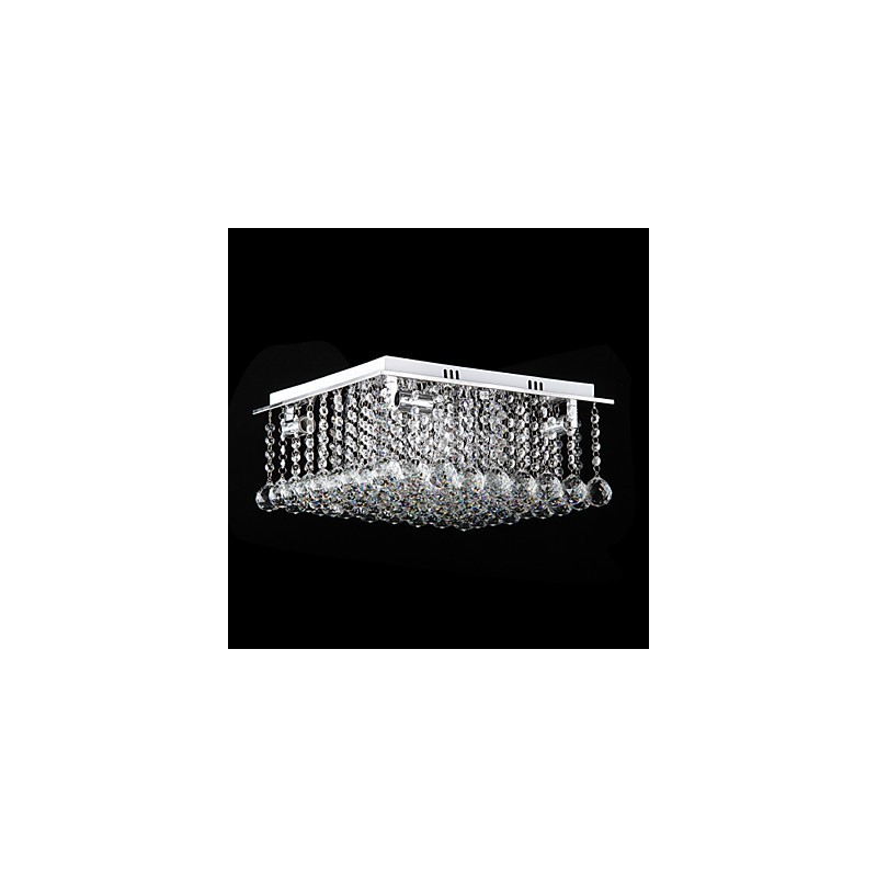 Lámpara empotrada moderna contemporánea de metal galvanizado y cristal