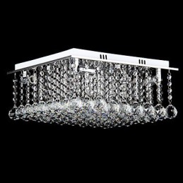 Lámpara empotrada moderna contemporánea de metal galvanizado y cristal