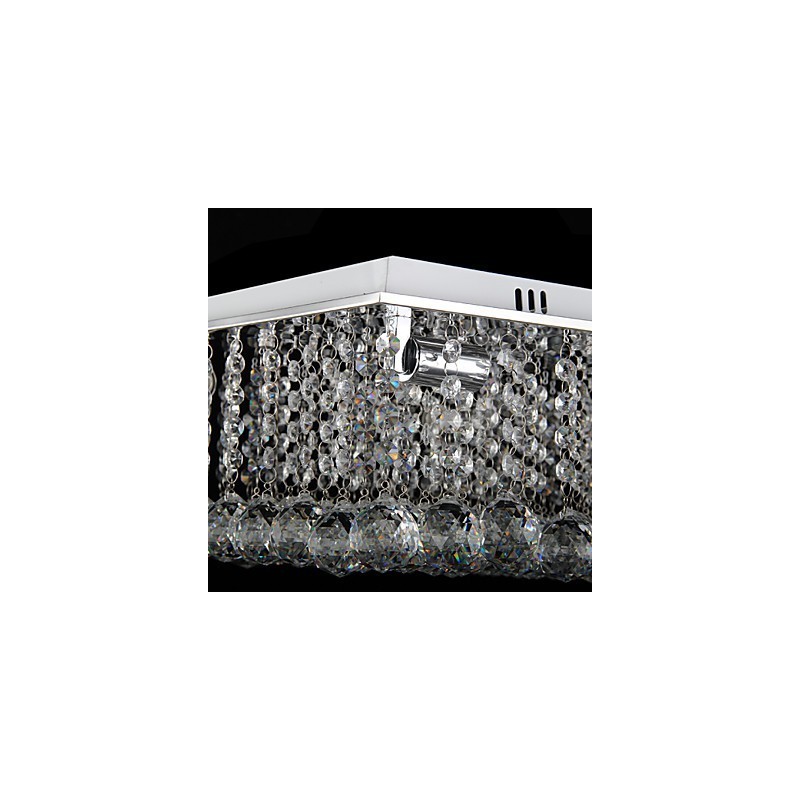 Lámpara empotrada moderna contemporánea de metal galvanizado y cristal