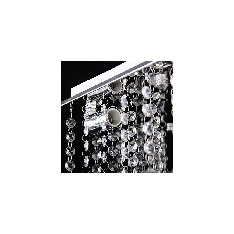 Lámpara empotrada moderna contemporánea de metal galvanizado y cristal