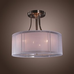 Lámpara empotrada moderna de acrílico con diseño cilíndrico de 3 luces