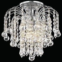 Lámparas empotradas modernas de 4 luces con cuentas de cristal