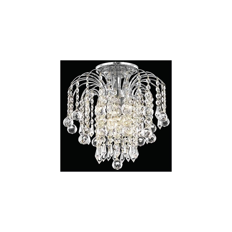 Lámparas empotradas modernas de 4 luces con cuentas de cristal