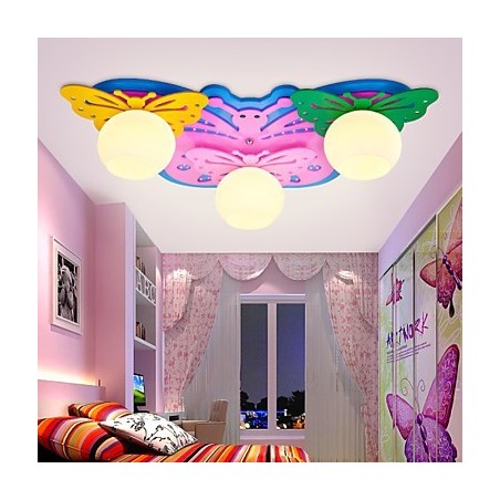 Lámpara de techo moderna contemporánea de madera y bambú