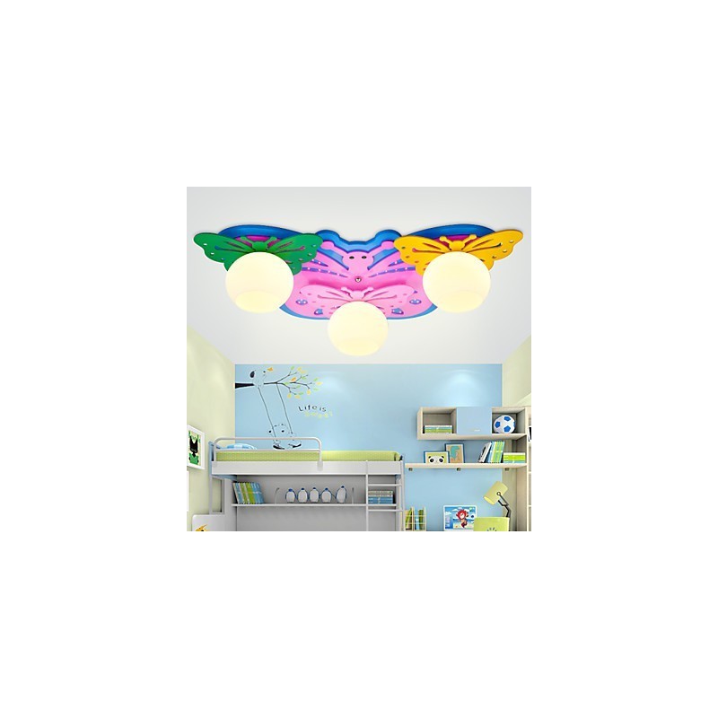 Lámpara de techo moderna contemporánea de madera y bambú