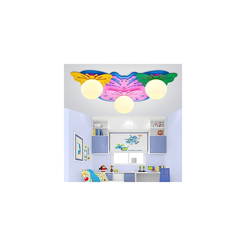 Lámpara de techo moderna contemporánea de madera y bambú