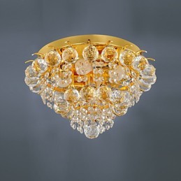Lámpara de techo moderna de cristal con 5 luces
